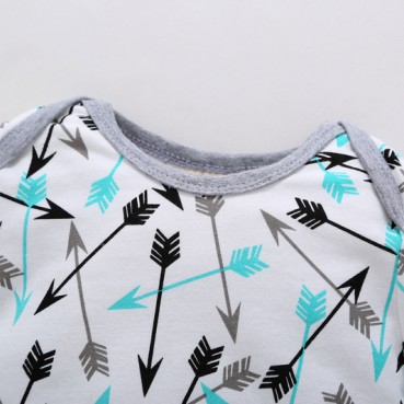 INS new set infant full print arrow three-piece long-sleeved T-shirt trousers hat