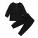 Childrens solid color two-piece long sleeve round neck trousers simple fashion pants suit men and women children