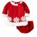 INS baby red girl New Year Christmas Snowman Long Sleeve + Small Panties Set 2