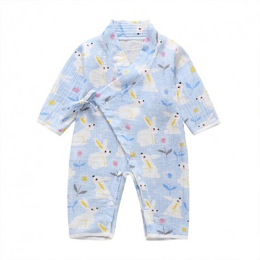 [Knit] new long-sleeved baby prints and still clothes baby lingerie ha clothing newborn climbs out of clothing hot sale