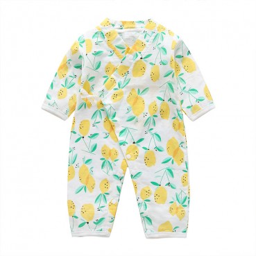 Factory spot long-sleeved piece of clothing baby print fashion and clothing baby spring and autumn long riding clothes