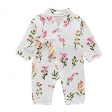 [Knit] new long-sleeved baby prints and still clothes baby lingerie ha clothing newborn climbs out of clothing hot sale