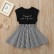 [Woven] new summer casual childrens childrens clothing fashion letter striped sleeveless dress children skirt