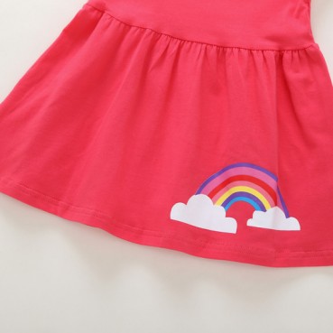 Childrens clothing INS unicorn long sleeve girl suit baby baby rainbow skirt + trousers two-piece