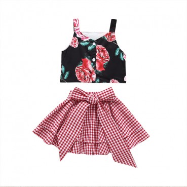 New summer Europe and the United States, childrens girls, womens clothing, suitcase, skirt skirt