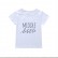 INS childrens summer short-sleeved T-shirt jacket boys white round neck letters short shirt direct sales