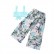 Summer small girls sand beach seaside zippe pants wrapped chest hood suit print printing tape girl two-piece set