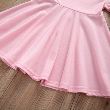 Summer Korean version of the childrens childrens clothing solid color princess short-sleeved dress childrens skirt