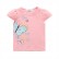 Summer girl cute cartoon butterfly short-sleeved T-shirt tidal biography childrens alphabet cotton candy color