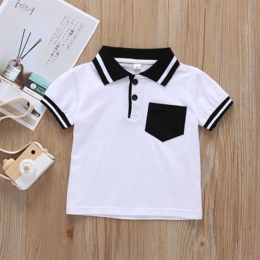 [Woven] Simple new product summer Europe and the United States and children childrens clothing cotton solid color