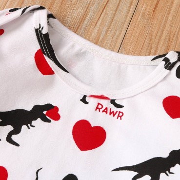 [Knit] New Product Valentines Day Baby Slin Dioba Dragon Love Long Sleeve Round Neck Chun Baby Clothing Wholesale Hot