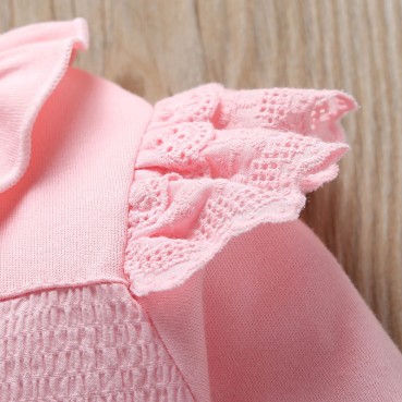 [Knitting] new spring and autumn Korean version of cotton girl newborn baby long sleeve continuous jacket long riding