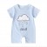 [Knit] European and American summer baby short sleeve liab clothes dark buckle fashion cartoon cute baby haha