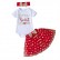 [Knit] new Valentines Day baby clothing set summer short-sleeved sweet baby baby 3-piece skirt suit hot sale