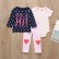 [Woven] Spot Spring and Autumn European and American baby girls suit trousers long-sleeved three-piece childrens