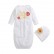 [Knitting] nightgown suite sleeping bag baby baby pajamas summer embroidery letters long sleeve sleep with hat