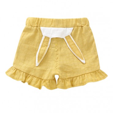 Childrens summer baby baby bunny ear casual shorts baby hundred hot pants Childrens sandy beach shorts