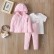 [Knitting] Spring and Autumn Childrens Pack Girls Letters Hat Long Sleeve Pants Set Infant Child Sweat Satellite