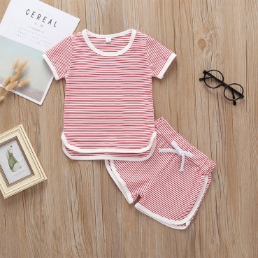 Spot summer, Europe and the United States, children, childrens suit, striped cotton shorts, childrens clothing