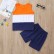 [Woven] Summer Korean version of the child boy suit tidal fan color shorts sleeveless two-piece childrens clothing