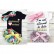 INS explosion models girls short-sleeved clothing + floral small pants + head towels 3