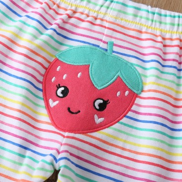 Infant young girl spring autumn wave point fashion childrens trousers cartoon cute baby pp pants loose waist long