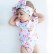 Baby clothing summer baby sleeveless coat flower printing hai clothes + hair band hot batch