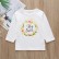 [Knit] childrens sisters, autumn, white cartoon wreath, spring, autumn T-shirt, clothes, wholesale, selling