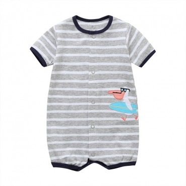 [Knitting] new infant suite summer short-sleeved mens baby card printing flower circle short rope wholesale