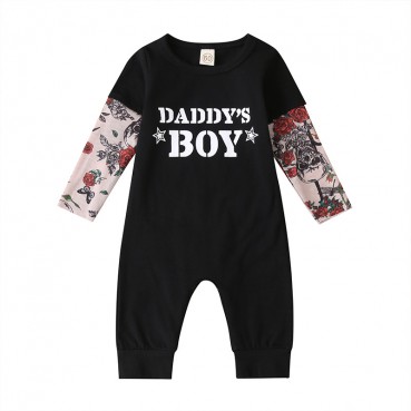 New long-sleeved tattoo printing baby, spring, autumn, autumn, baby, clothes, harass, hot sale