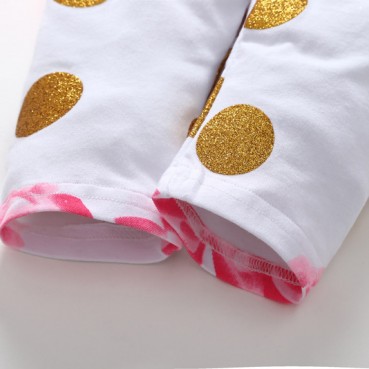 INS explosion infant letter printed long-sleeved ha clothing + peony flower pants + hat three-piece