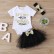 Summer baby mesh skirt suit short-sleeved European and American fashion bow baby girl clothing 3 pieces hot sale