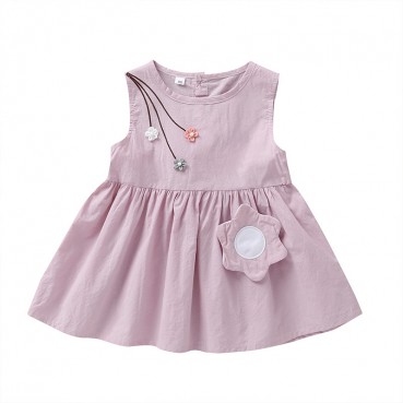 [Woven] Summer baby girl girl childrens skirt sleeveless dress personality cute A word skirt direct sales