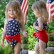 Childrens Wear Summer Girl Independence Day Hanging Belt Covered Swimwear Set Swimming Products Wholesale