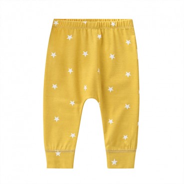 New infant childrens spring and autumn trousers cartoon print childrens autumn pants pine tight waist leggings