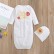 [Knitting] nightgown suite sleeping bag baby baby pajamas summer embroidery letters long sleeve sleep with hat