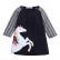 New European and American skirts in children with animal printed skirt girl striped long-sleeved dress spot