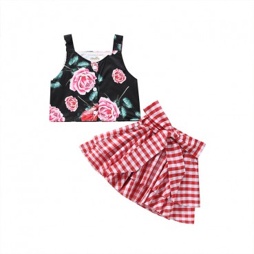 New summer Europe and the United States, childrens girls, womens clothing, suitcase, skirt skirt