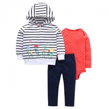 Baby young childrens casual suit hooded sweater Harie trousers three-piece spring autumn cartoon fashion baby out