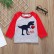 Factory direct boys and girls spring and autumn long sleeve dinosaur parent-child clothing out childrens family