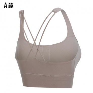 Autumn new double shoulder strap shockproof, lingerie, gather, breathable, wide, pendulum, yoga, sports bra