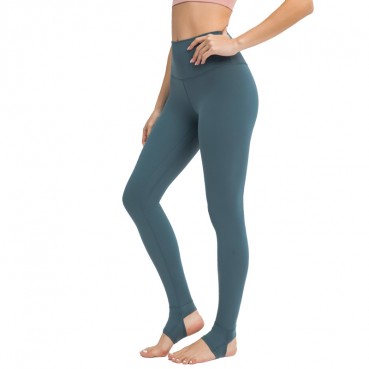 2021 new high waist hip yoga pants female solid color slim slim dance sports stepping foot trousers