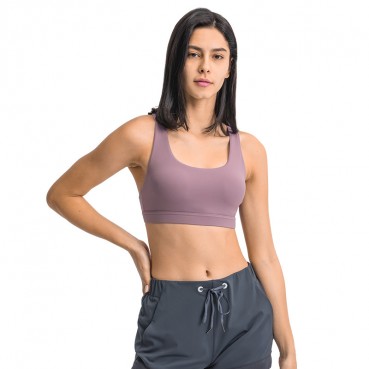 New adjustable buckle sports bra cross-fixing straps high strength shockproof sports clothes women