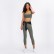 2021 spring and summer new sports tight seven pants womens high waist hip three-dimensional splicing line fitness