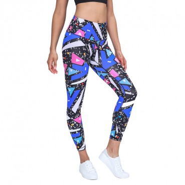 2021 spring and summer new yoga pants female hips sports fitness clothes slimming tight high waist small foot nine