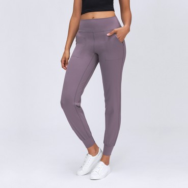 New skin-friendly baked loose straight yoga pants female speed dried sports fitness pants Slim slimming bulls