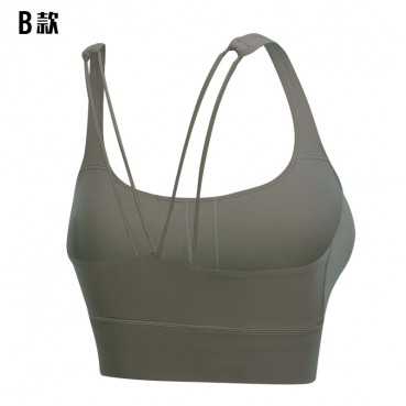 Autumn new double shoulder strap shockproof, lingerie, gather, breathable, wide, pendulum, yoga, sports bra