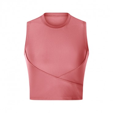 2021 new threaded sports clothes women shockproof running gathered fitness vest long wearing yoga bra