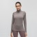 Autumn new set-collar mesh yarn yoga clothing skin, naked fitness, dress, slim, long-sleeved t-shirt