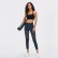 New striped hollow mesh yarn naked yoga pants solid color stretch slim running sports seven pants female spring and